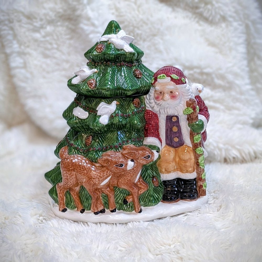 'Winter Enchantment' Santa Christmas Cookie Jar Circa 1999 - Picture 12 of 12